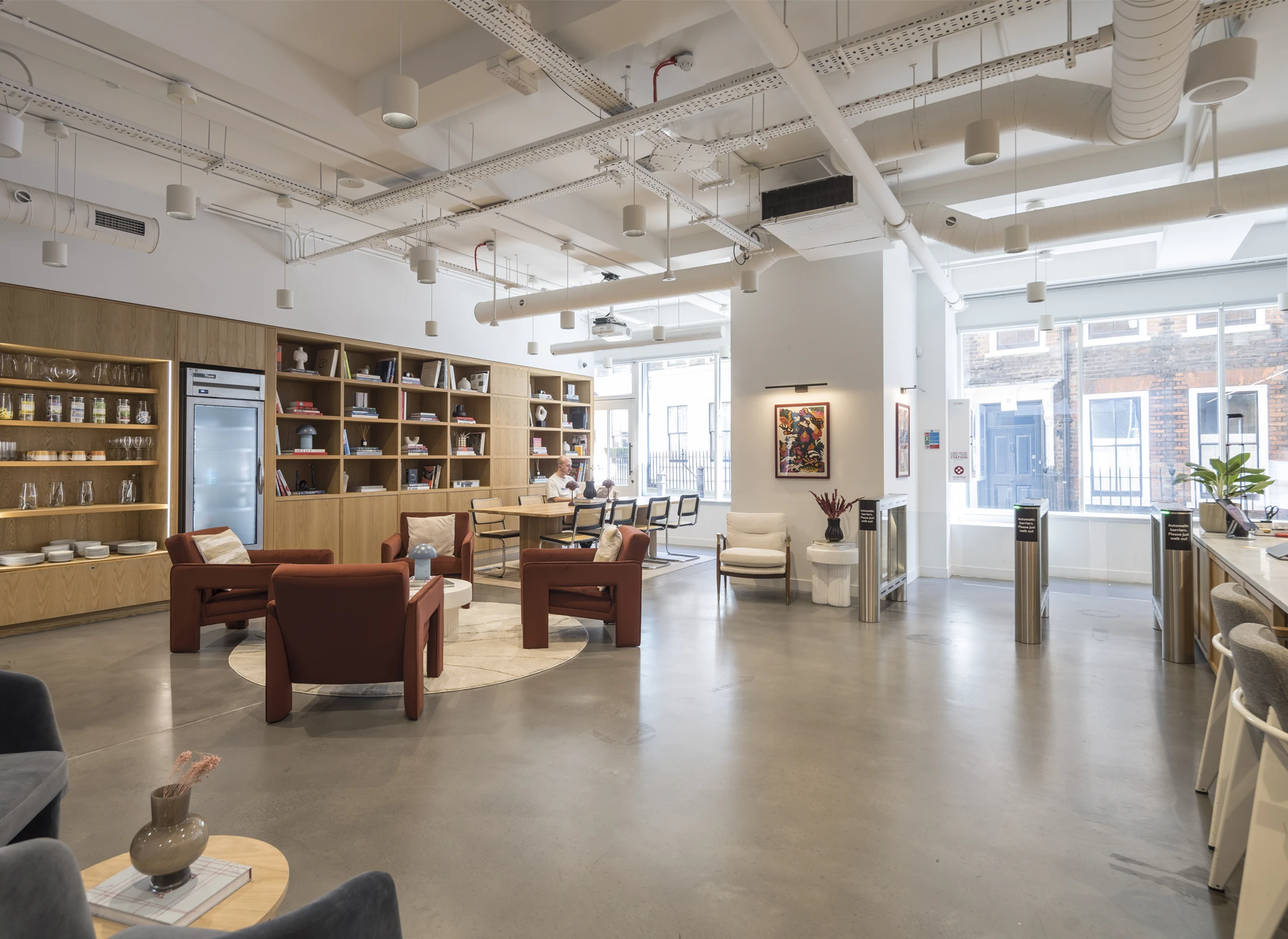 Reception and communal lounge